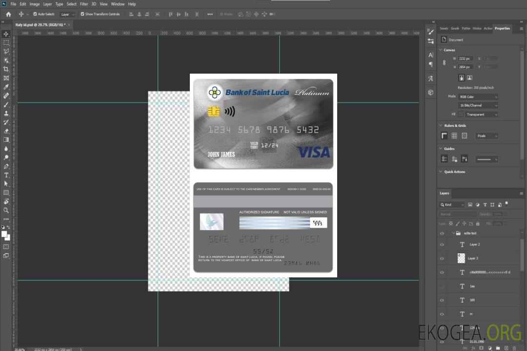 Carte Visa Platine de la Banque de Sainte-Lucie de Sainte-Lucie template Carte Visa Platine de la Banque de Sainte-Lucie de Sainte-Lucie template